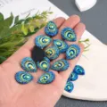 18x24mm teardrop resin flatback rhinestones for craft DIY clothing decoration and accessories - Teardrop Flatback Rhinestone / 18x24mm (25 Pieces/Pack) / Black AB