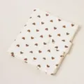 Fundas para libros de muselina de algodón con corazones marrones, protector de agenda. - Corazón