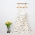 Cotton double gauze baby nursing cover with cute panda print, multi-use stroller blanket. - Panda with Wooden Ring