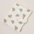 Fundas para libros de gasa de algodón doble hecho a mano lindo oso organizador - Oso