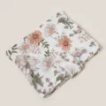 Bonita funda de libro de tela de algodón con estampado floral y botón para cuaderno - Flor Vintage