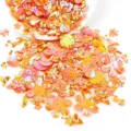 Colorful holographic sequins DIY craft materials, shimmering glitter for clothes and earrings decoration. - Electroplated Orange