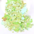 Colorful iridescent sequins glitter DIY decorative materials for clothing and earrings crafting. - Plated Green