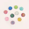 Colorful round resin rhinestones flatback DIY craft diamond stickers sparkly variants pack - Multicolor
