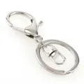 Metal lobster clasp keychain swivel snap hook for DIY jewelry making craft accessories - White K/Silver