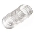 Memory steel wire loops detail shot for DIY handmade bracelet and jewelry making crafts - Silver