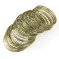 Gold memory wire loops for DIY handmade bracelets, necklaces, and jewelry crafting details. - Antique Bronze