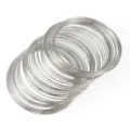 Stainless steel memory wire loops detail shot for DIY handmade jewelry bracelets making. - Nickel-Free White K