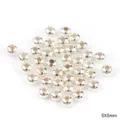 Electroplated metal iron beads 5x5mm DIY jewelry making spacer beads accessories bulk. - 3*3mm / Silver