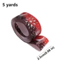 Cinta estampada de sol y luna 2.5 cm 5 yardas de poliéster para envolver regalos y manualidades. - Degradado Rojo Negro
