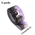Cinta de poliéster estampada con lámina de sol y luna 2.5cm 5 yardas para regalo artesanal - Degradado Púrpura Negro