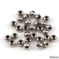 Electroplated metal iron beads 5x5mm for DIY handmade jewelry making and craft accessories. - 3*3mm / White K/Silver