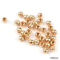 Gold electroplated metal iron beads, 5x5mm size, perfect for DIY handmade jewelry accessories. - KC Gold