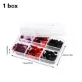 Valentine heart nail sequins in clear box, mixed styles DIY glitter flakes for manicure art. - 6-Grid Mixed Color Heart Sequins