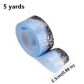 Cinta celeste azul sol luna metalizada 2.5cm 5 yards para envoltorio de regalo y manualidades - Degradado Azul y Negro