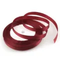 Nastro in Rasatura Bordeaux 10mm Bobina Artigianale per Confezioni Regalo Nozze - Rosso scuro