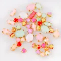 Kleurrijke klauw strass steentjes DIY ambacht edelstenen voor kleding schoenen haar accessoires - Mocha Kleurenmix