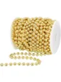 Gold pearl bead garland spool for DIY crafts, wedding decor, and Christmas party decorations. - Imitation Gold