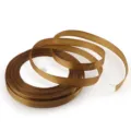 Brown satin ribbon 6mm 1/4 inch polyester fabric roll for gift wrapping and DIY crafts decoration - Light Brown