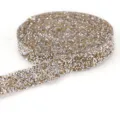 Gold silver rhinestone ribbon 2cm adhesive bling strip diy craft wedding dress decor - Crystal Yellow