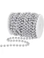 Silver pearl bead chain for DIY crafts, Christmas wedding party and home decoration. - Silver