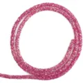 Hot pink glitter rhinestone mesh tube cord for DIY shoelace craft hair accessory apparel decor - Rose Red