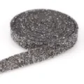 Adhesive Rhinestone Ribbon 2cm Width Sparkling Diamond Strip for DIY Clothing Accessories - Gray