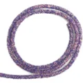 Purple glitter sequin tube cord DIY craft material for hair clips shoes accessories decor - Purple