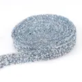 2cm Strassband zum Aufbügeln Glitzer Kristallband DIY Hochzeit Kleidung Deko Zubehör - Hellblau