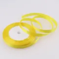 Nastro di raso giallo 6mm 1/4 di pollice per confezioni regalo, decorazioni e fai da te. - Giallo