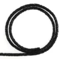 Black sequin DIY cord tube for shoes hair clips handmade craft accessories supply - Black