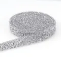 Silber Strassband Borte 2cm glitzernde Kristall Netzband Rolle für DIY Kleid Handwerk Kunst. - Klarweiß