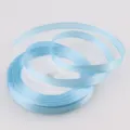 Nastro in raso azzurro da 6mm per confezioni regalo, artigianato e decorazioni fai da te. - Azzurro