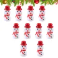 Noël bonhomme de neige DIY breloques pendentifs ensemble pour bracelet collier bijoux. - Perles en verre filé Bonhomme de neige avec chapeau rouge