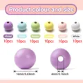Cuentas de madera variante, cuentas redondas de colores 16mm para hacer collares y pulseras - 60 Piezas/Paquete / Cuentas de Madera de 6 Colores