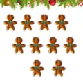 Perles en verre bonhomme de pain d'épices de Noël breloques DIY pour bracelet collier bijoux - Perles en verre filé Grand bonhomme de pain d'épices de Noël