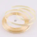6mm Light Yellow Satin Ribbon, Polyester Fabric Trim for Gift Wrapping and DIY Crafts - Champagne