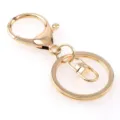 Gold metal lobster clasp keychain hardware detail shot, ideal for DIY craft handmade accessories. - Rose Gold