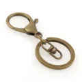 Bronze lobster clasp keychain DIY metal hardware accessory multi-purpose craft supply - Antique Bronze