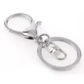 Silver metal lobster clasp keychain swivel hook DIY hardware jewelry crafting accessory - Steel