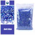 Strass in resina grandi blu scuro diamanti gelatina piatto per decorare cover cellulare - Blu scuro