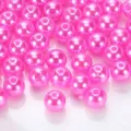 Dettaglio primo piano perline rosa con foro per creazione gioielli artigianali e accessori. - #5 Rosso rosa chiaro