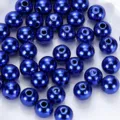Perle imitazione ABS blu scuro perle sfuse rotonde per creazione gioielli e accessori borsa - Blu Reale