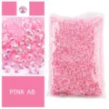 Grande confezione di strass in resina AB rosa retro piatto per nail art fai da te e cover. - Rosa chiaro