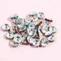 Colorful rhinestone rondelle spacer beads for DIY jewelry making bracelets and crafts. - 50 Pieces Pack (0.76x0.3cm) / Rainbow