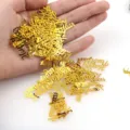 Gold happy new year confetti 15g plastic glitter for party holiday celebration decor details - 15g Pack / Gold