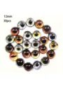 12mm glass animal eyes cabochons for DIY dolls, realistic dragon cat eye craft supplies 30pcs - Round Pupil / 12mm (30 pcs)
