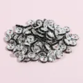 Silver Rhinestone Spacer Beads Set, Round Metal Crystal DIY Jewelry Accessory Variant - 50 Pieces Pack (0.76x0.3cm) / Black