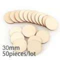 Tranches de bois rondes 30mm 50 pièces cercles en bois brut pour loisirs créatifs. - Tranche de bois ronde / 50 Pièces/Paquet (30mm)