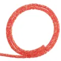 Red glitter rhinestone mesh tubing for DIY shoe and hair clip accessories red variant - Orange Red